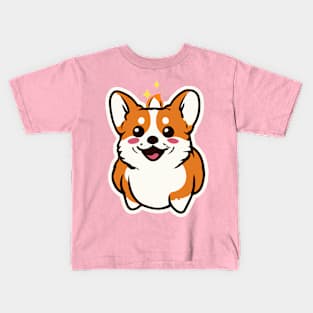 Cute Little Corgi Dog Lover Puppy Retro Kids T-Shirt